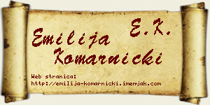 Emilija Komarnički vizit kartica